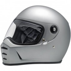 Biltwell Lane Splitter Helmet - Flat Silver